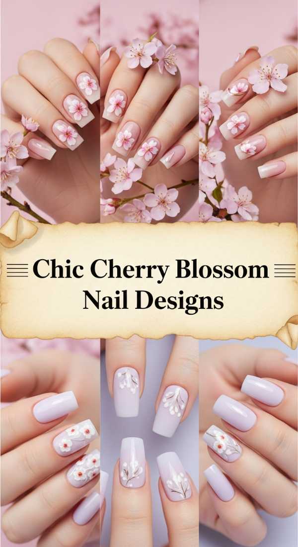 Chic Cherry Blossom Nail Designs 69ee419490b41
