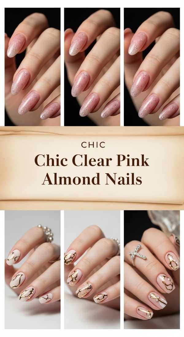 Chic Clear Pink Almond Nails 69ef3abea5a36