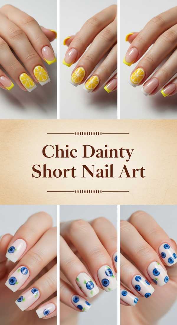 Chic Dainty Short Nail Art 69eb72630062a