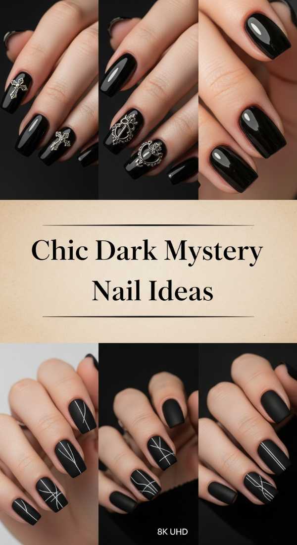 Chic Dark Mystery Nail Ideas 69e4e4a87daf7