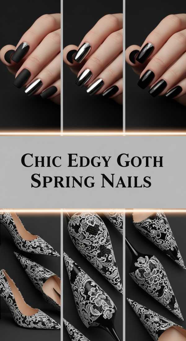 Chic Edgy Goth Spring Nails 69f32d7109380