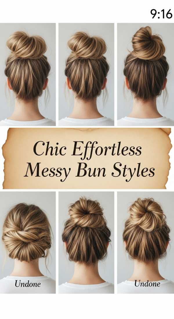 Chic Effortless Messy Bun Styles 69e33a0d89ccb