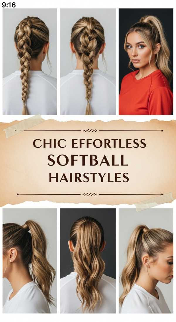 Chic Effortless Softball Hairstyles 69eb967062173