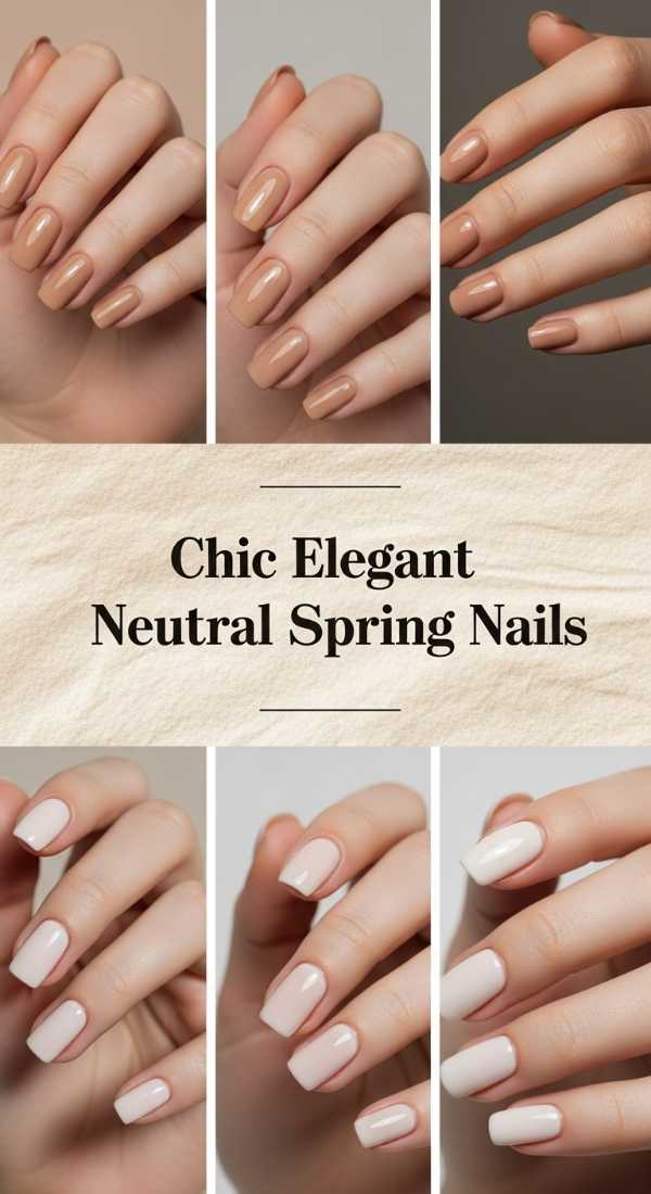 Chic Elegant Neutral Spring Nails 69e905b8e332f