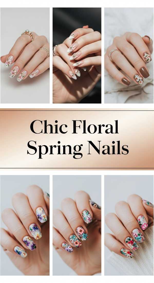 Chic Floral Spring Nails