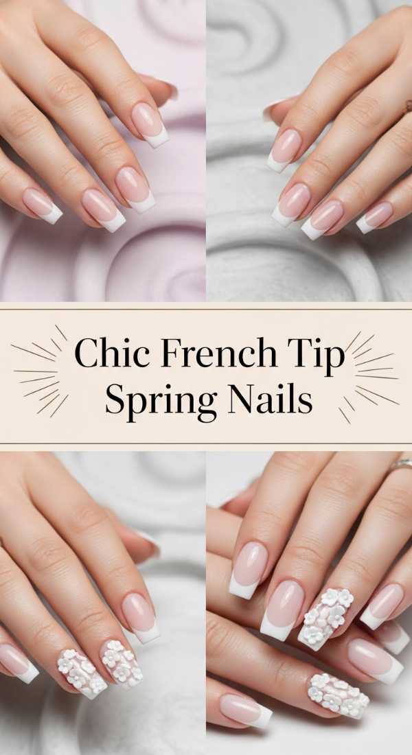 Chic French Tip Spring Nails