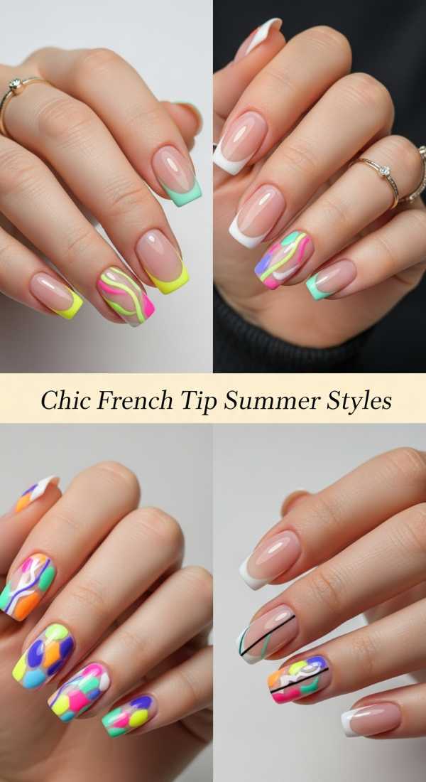 Chic French Tip Summer Styles 69ef3c66b370c