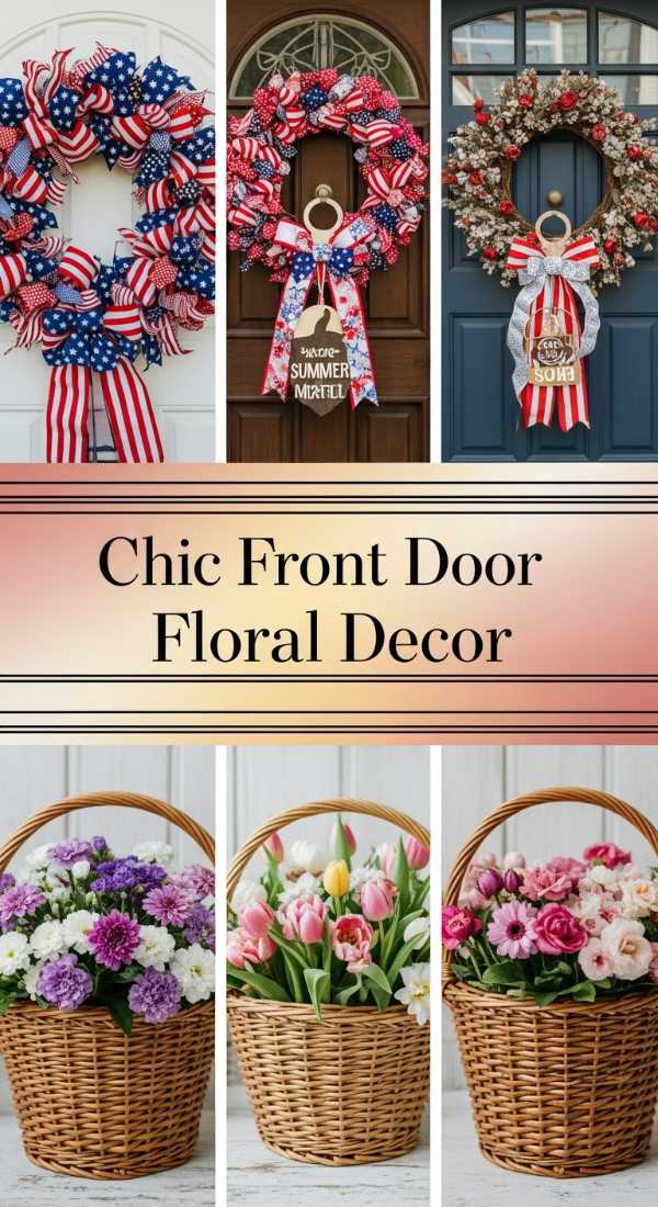 Chic Front Door Floral Decor 69e3b6e80b0c9