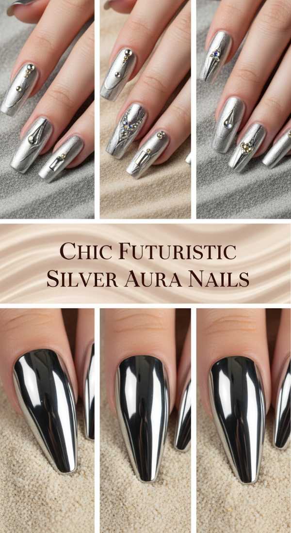 Chic Futuristic Silver Aura Nails 69eb727f05413