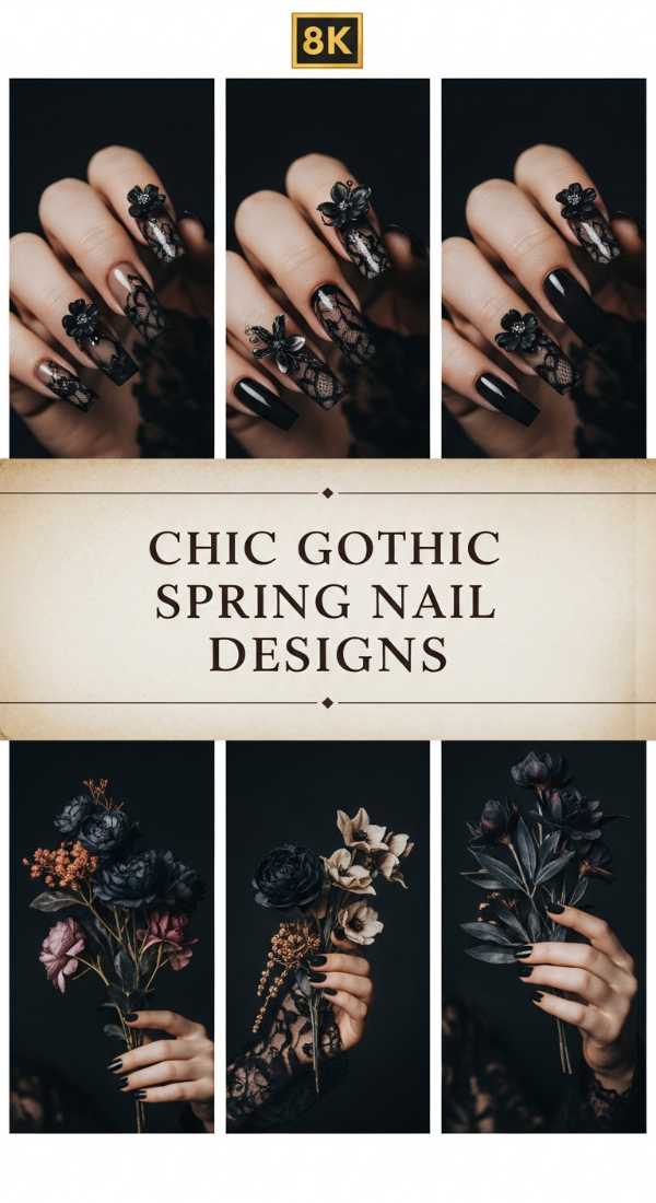 Chic Gothic Spring Nail Designs 69f32b90511e3