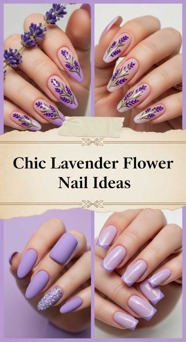 Chic Lavender Flower Nail Ideas 69e9ccf670c72
