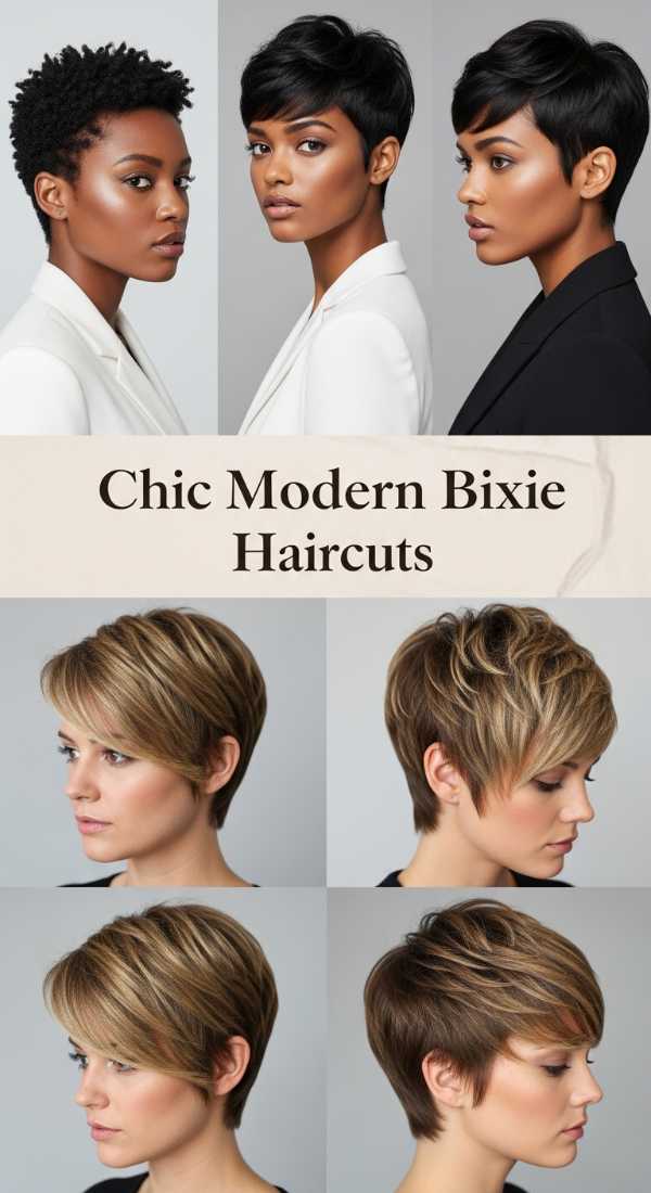 Chic Modern Bixie Haircuts
