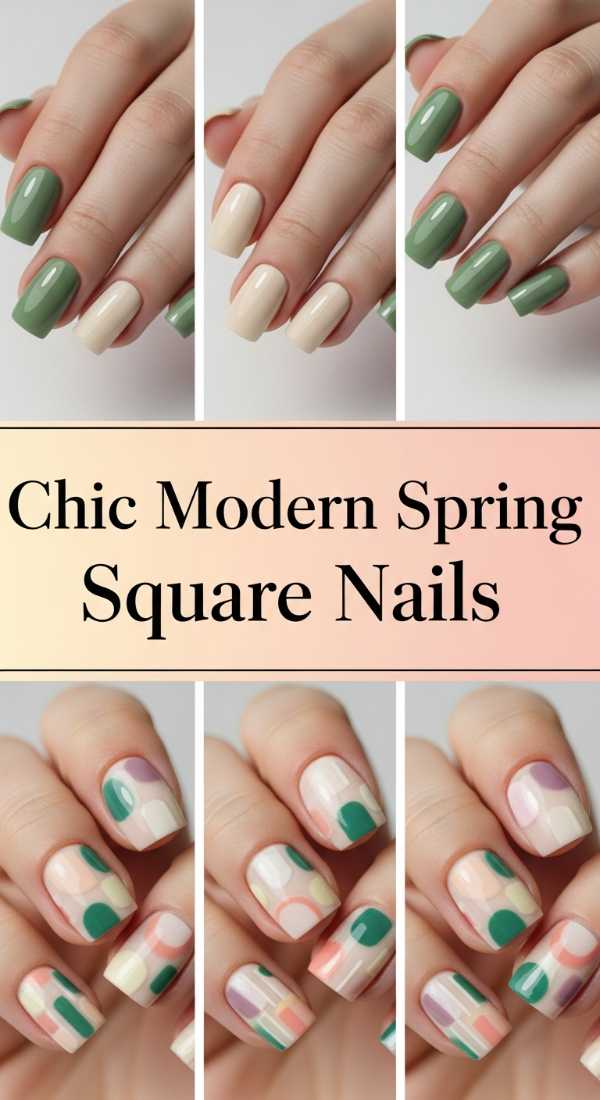 Chic Modern Spring Square Nails 69f24a927ba3b