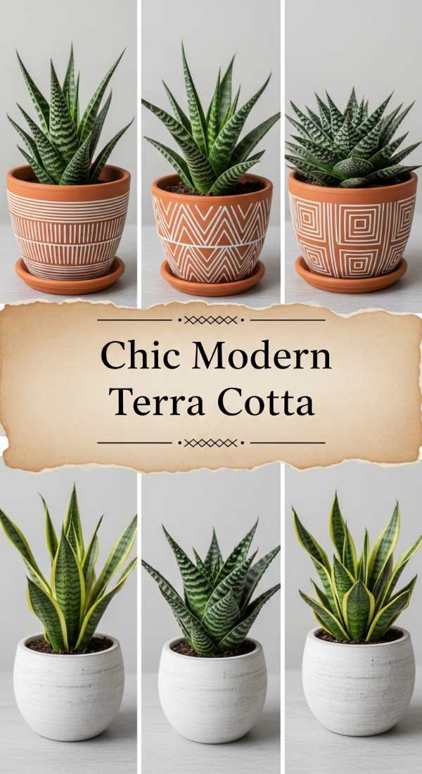 Aesthetic Plant Styling: Why Hand-Painted Pots are a Must-Have Chic Modern Terra Cotta 69df43c7c1cfb