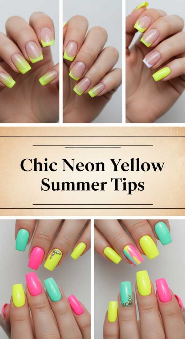 Chic Neon Yellow Summer Tips 69f0cc5286bf0