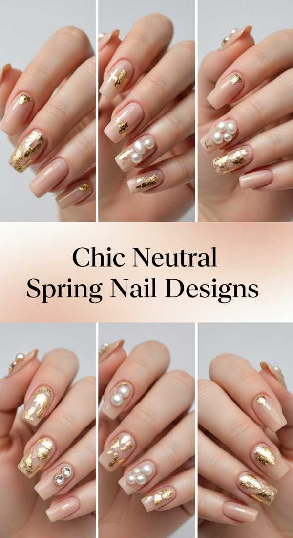 Chic Neutral Spring Nail Designs