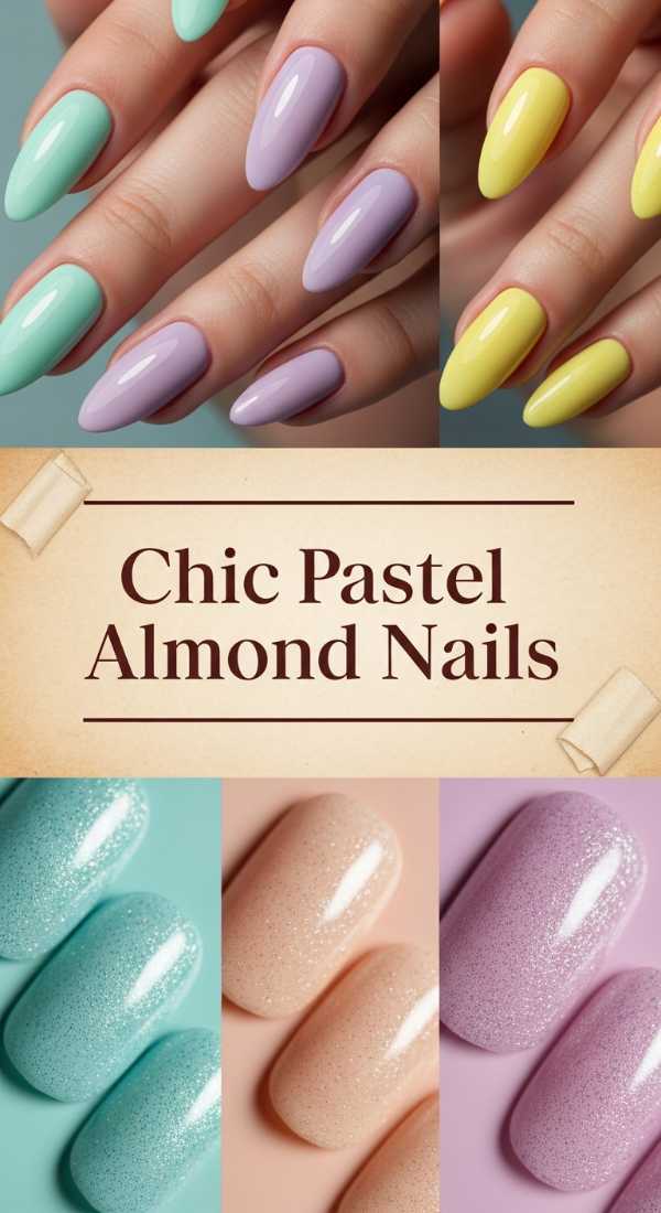 Chic Pastel Almond Nails 69f2494358eba