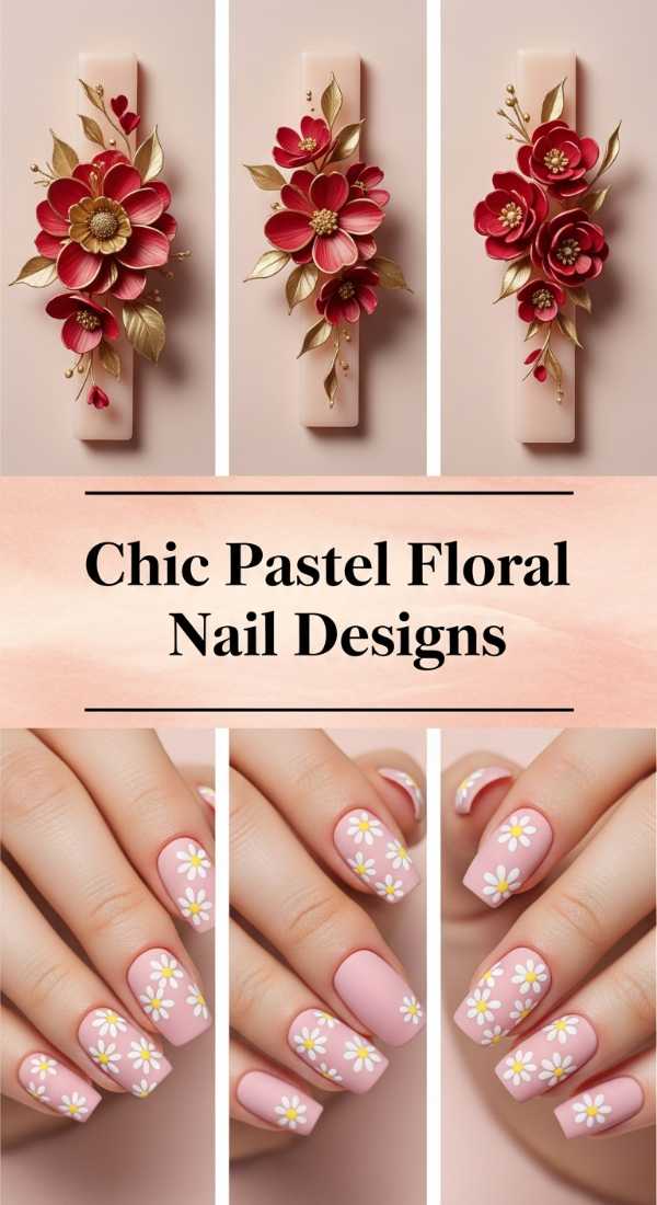 Chic Pastel Floral Nail Designs 69ef3acb06b2f