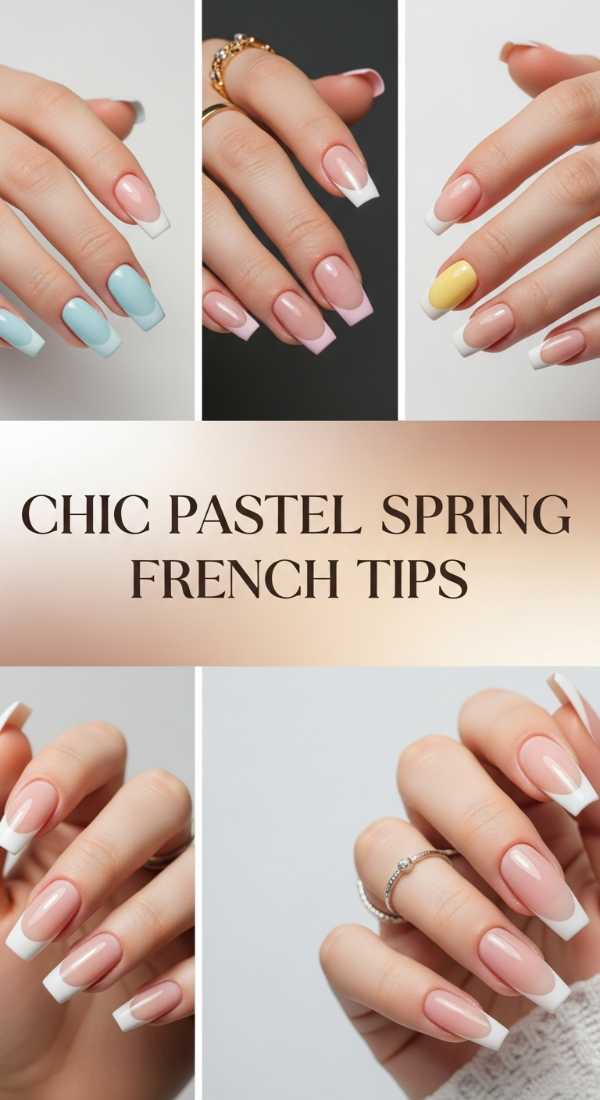 Chic Pastel Spring French Tips 69f24a8449b2b