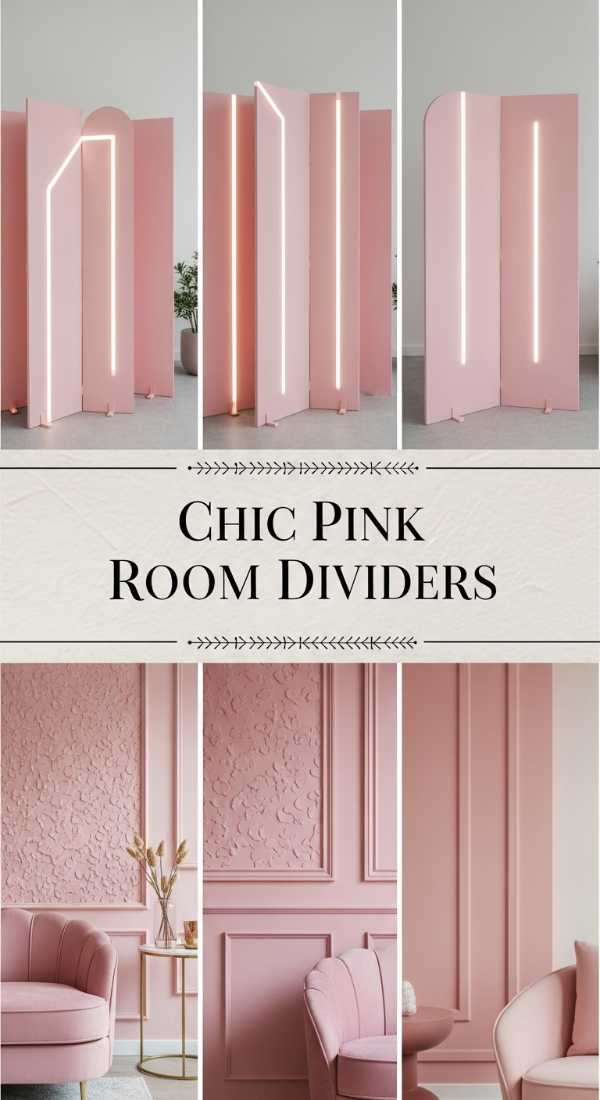 Chic Pink Room Dividers 69e777a5af377