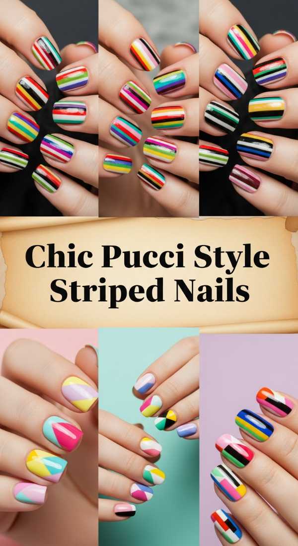 Chic Pucci Style Striped Nails 69f0cc35d3316