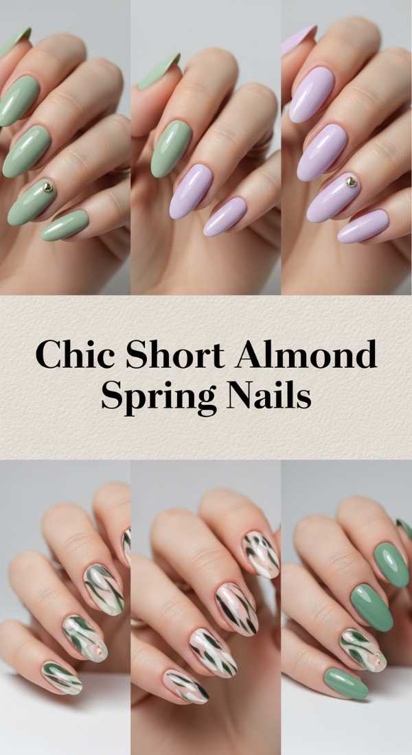 Chic Short Almond Spring Nails 69f24a5d56e6b