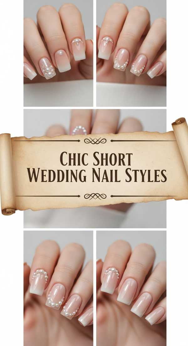Chic Short Wedding Nail Styles
