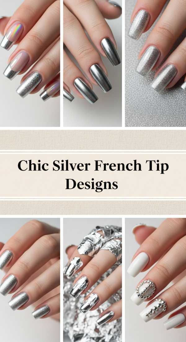 Chic Silver French Tip Designs 69e757b0276b4