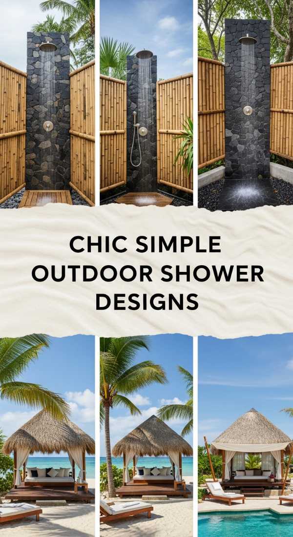 Chic Simple Outdoor Shower Designs 69df43d126c96