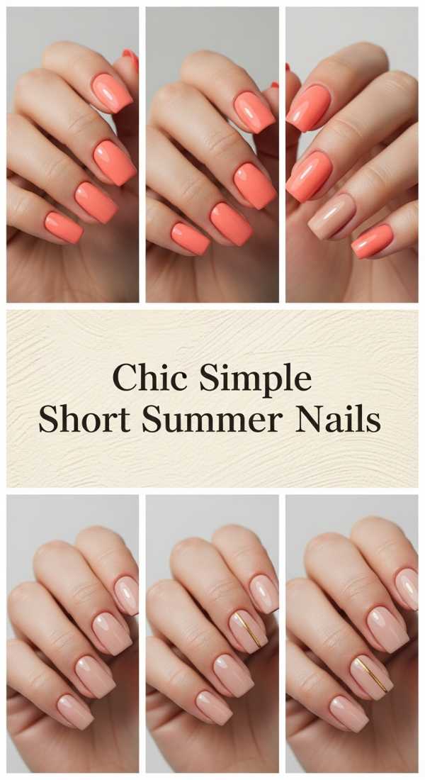 Chic Simple Short Summer Nails 69ee5925a8d24