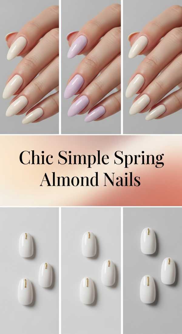 Chic Simple Spring Almond Nails 69f32b9d5274c
