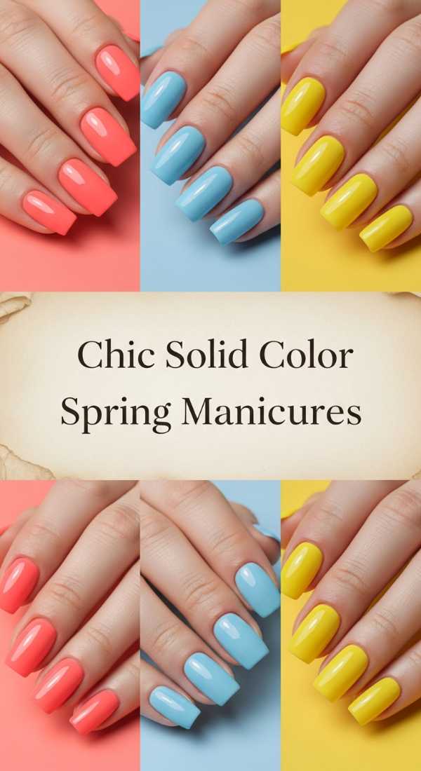 Chic Solid Color Spring Manicures 69df3abf71a24