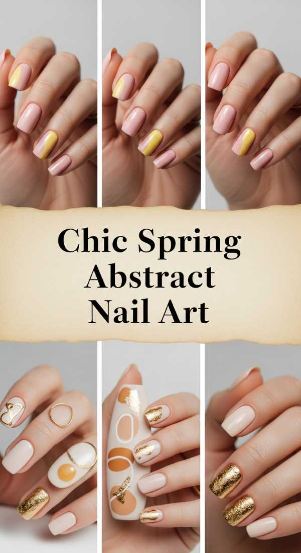 Chic Spring Abstract Nail Art 69ecf7392cbb9