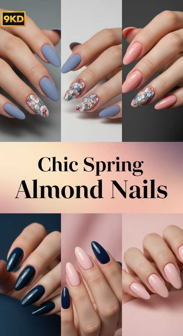 Chic Spring Almond Nails 69f32b93ed1c3