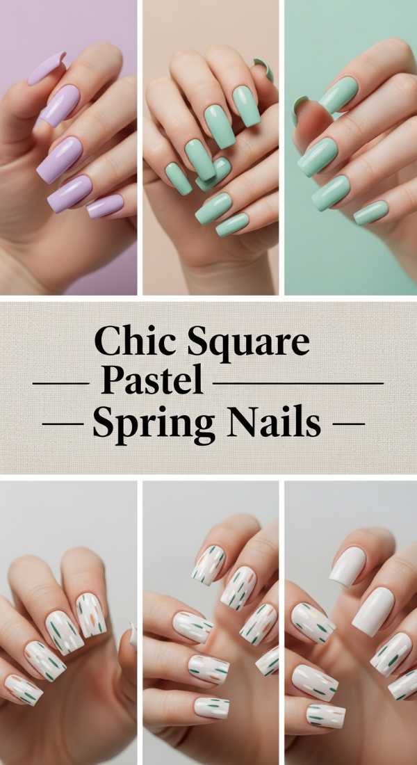 Spring Mani Magic: The Dreamiest Nail Aesthetics to Try This Season Chic Square Pastel Spring Nails 69df3acbae6fe