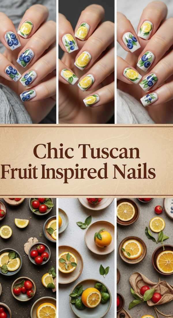 Chic Tuscan Fruit Inspired Nails 69f0cc28920a8