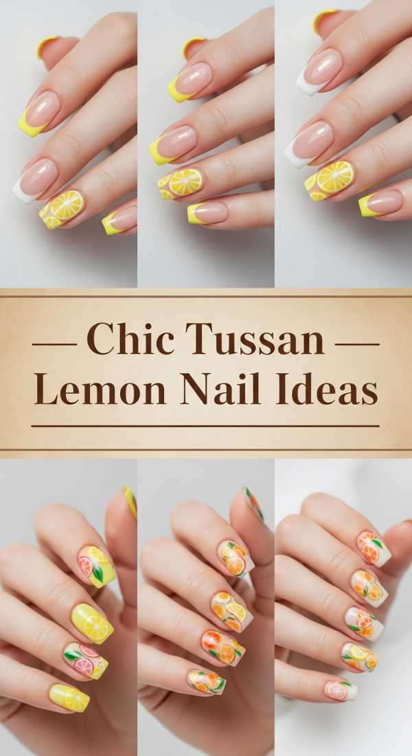 Chic Tuscan Lemon Nail Ideas 69ecf88bd0726