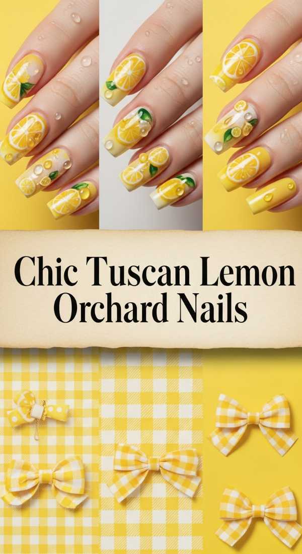 Chic Tuscan Lemon Orchard Nails 69ecf886c7588