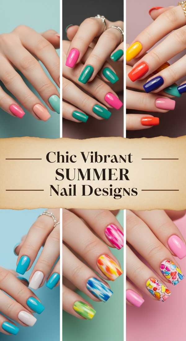 Chic Vibrant Summer Nail Designs 69e757b707285