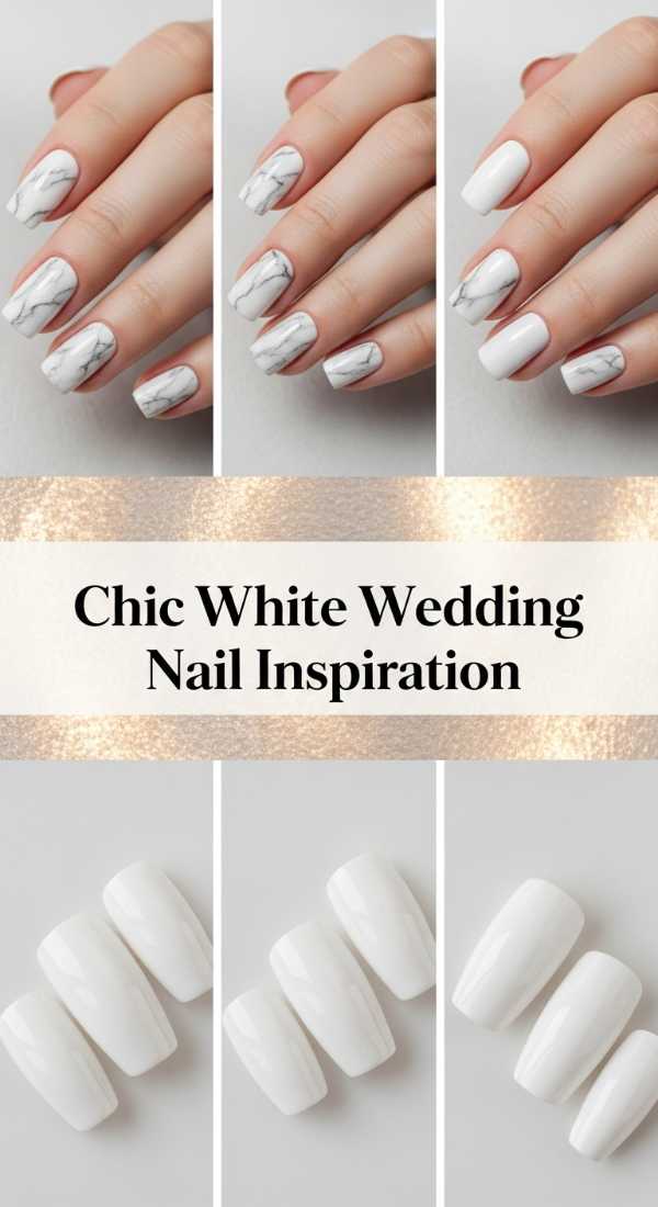 Chic White Wedding Nail Inspiration 69e65185e6443