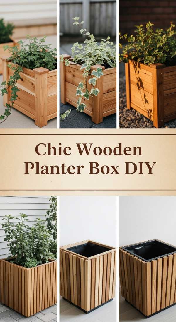 Chic Wooden Planter Box Diy 69efa262963e7