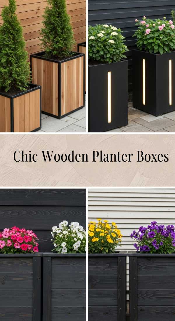 Chic Wooden Planter Boxes 69ea60a7ebb70