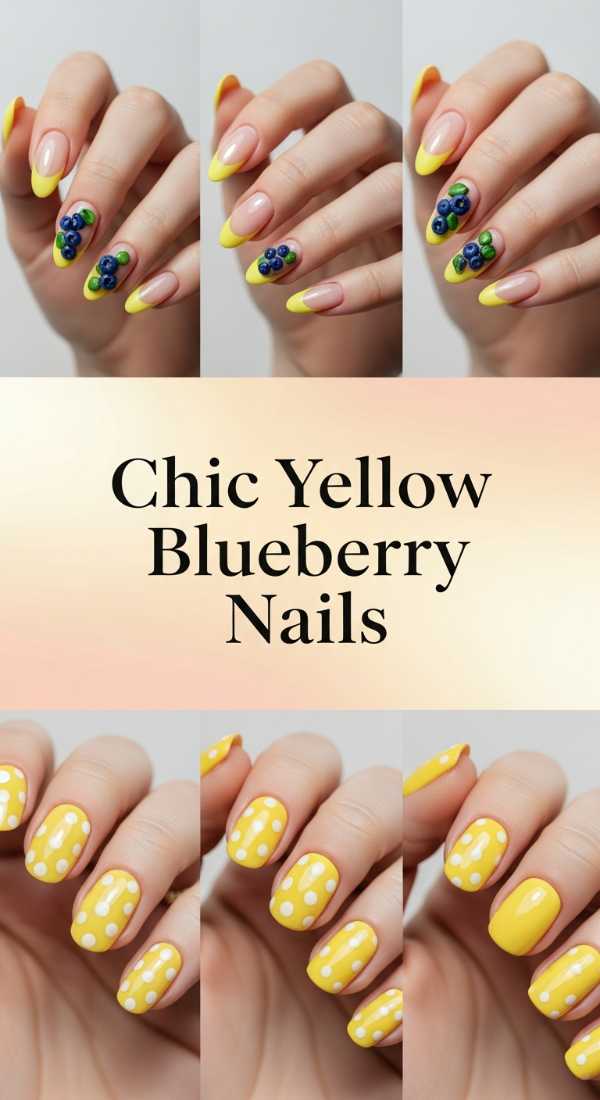 Chic Yellow Blueberry Nails 69f0ca5a29c9c