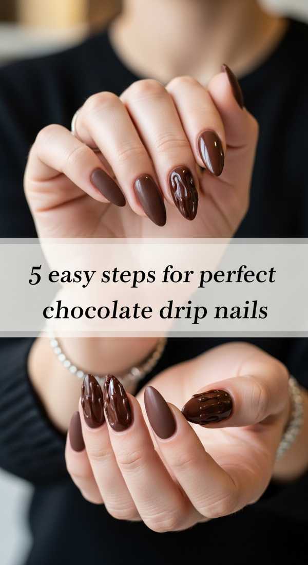 Chocolate Drip Almond Nail Art Guide 69e31eecab281