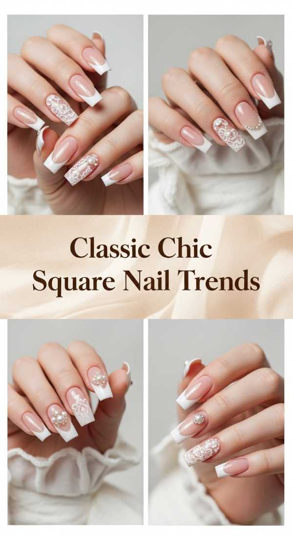 Classic Chic Square Nail Trends 69e350ecb5da1