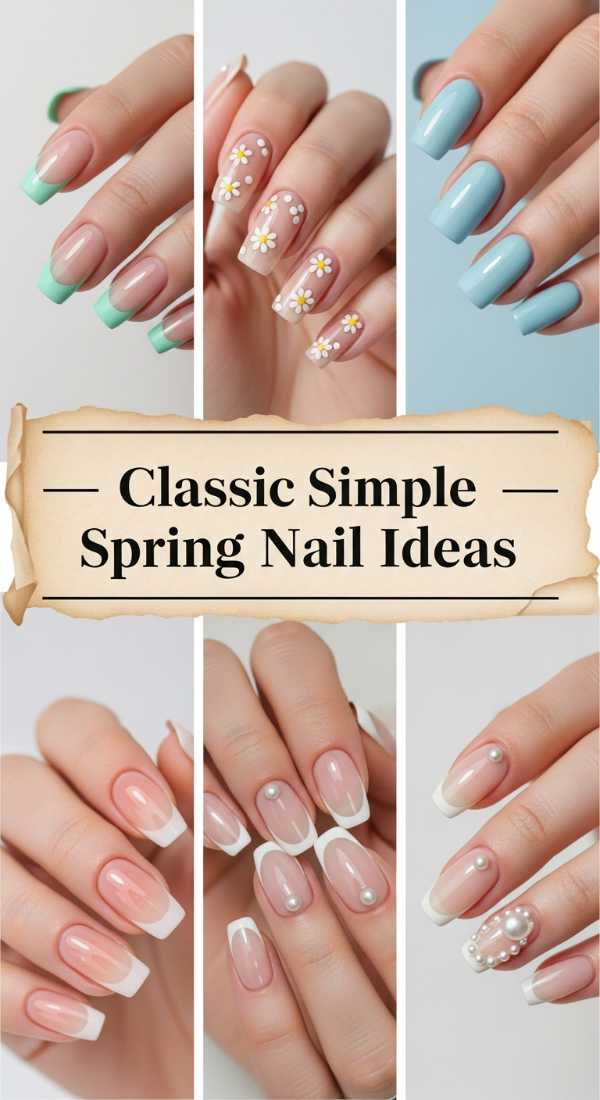 Classic Simple Spring Nail Ideas 69ecf743c7ba9
