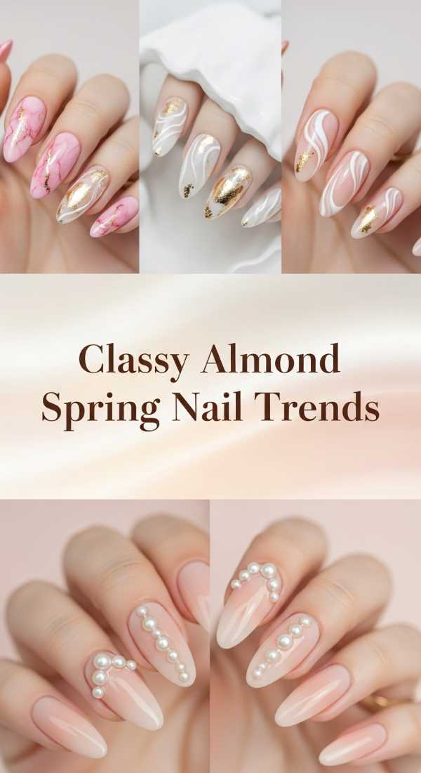 Classy Almond Spring Nail Trends 69df1ba93cdad