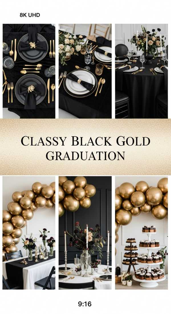 Classy Black Gold Graduation 69e7566216c78