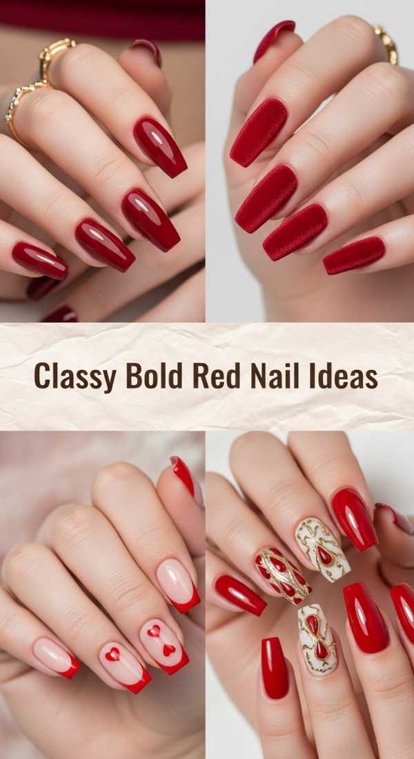 Classy Bold Red Nail Ideas 69e72cb662f04