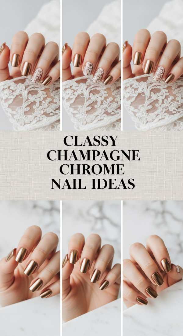 Classy Champagne Chrome Nail Ideas 69eb728041faa